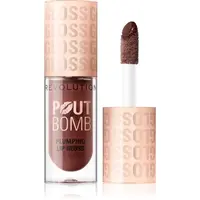 Revolution Pout Bomb lesk na rty se zvětšujícím efektem odstín Espresso Cool Nude 4.6 ml