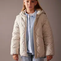 DEFACTO Girls Water Repellent Hooded Quilted Detachable Sleeve Fleece Lined Coat