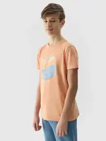 Chlapecké tričko regular s potiskem 4F - korálové