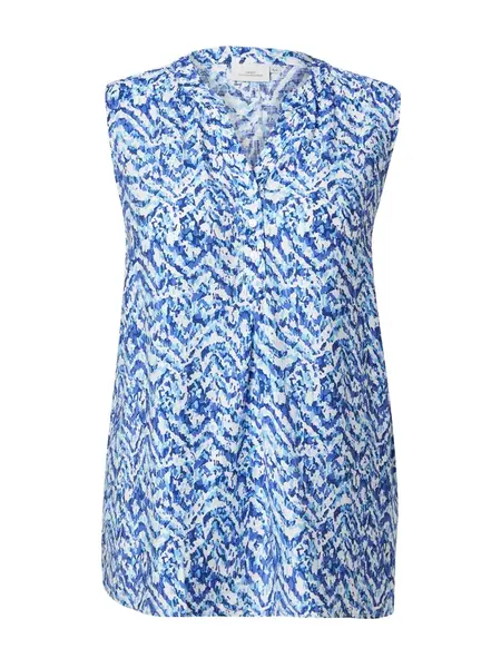 ONLY Carmakoma Blúzka 'CARSONYALI'  námornícka modrá / kráľovská modrá / svetlomodrá / biela