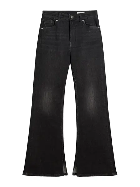 Bershka Džínsy  čierny denim