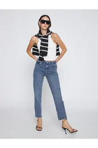 Koton Straight Leg Jeans High Waist - Eve Slim Jean