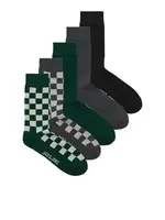 JACK & JONES Ponožky 'JACBRODY'  čadičová / svetlosivá / tmavozelená / čierna