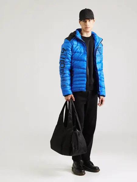 CAMP DAVID Prechodná bunda  azúrová / čierna