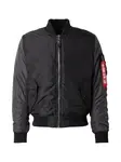 ALPHA INDUSTRIES Prechodná bunda 'MA-1'  sivá / svetlosivá / čierna