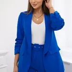 Kesi Włoski Elegantní souprava saka a kalhot chrpa modrá