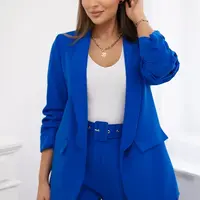 Kesi Włoski Elegantní souprava saka a kalhot chrpa modrá