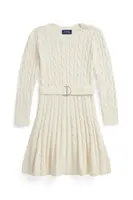 Dětské bavlněné šaty Polo Ralph Lauren béžová barva, mini, 312978859001