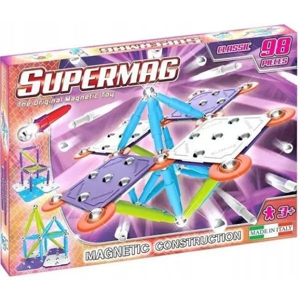 SUPERMAG magnetická stavebnice Classic trendy 98ks