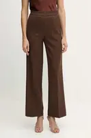 Kalhoty Liu Jo dámské, hnědá barva, high waist, MF5349 T159A