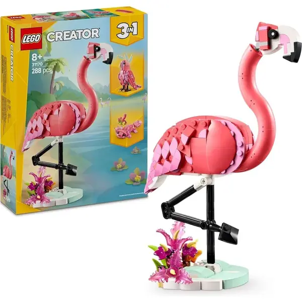 LEGO® Creator 3 v 1 31170 Divoké zvieratá: Ružový plameniak