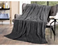 Flanelová deka Cashmere Dots 150x200 cm, antracitová%