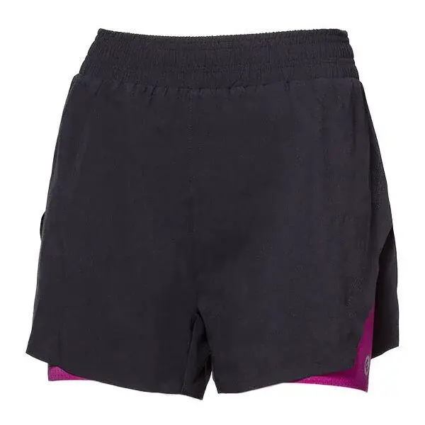 PROGRESS CARRERA SHORTS Dámske športové bežecké šortky 2v1, čierna, veľkosť