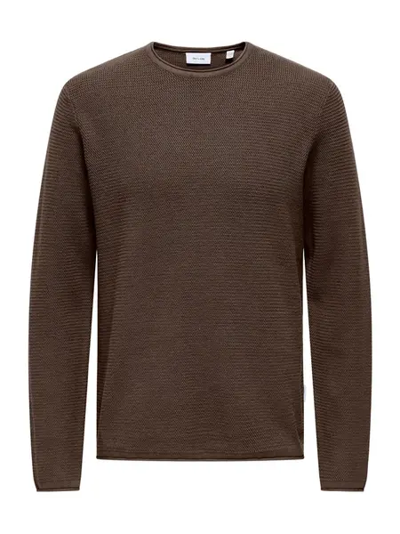 Only & Sons Sveter 'ERIC'  čokoládová