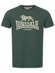 LONSDALE Tričko 'St. Erney'  krémová / tmavozelená