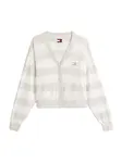 Tommy Jeans Kardigán  béžová / biela