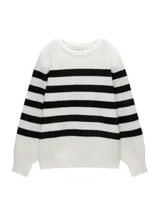 Pull&Bear Sveter  čierna / biela