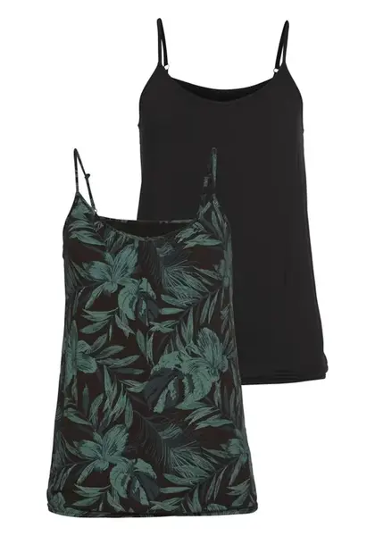 LASCANA Top  smaragdová / čierna