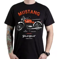 Triko BLACK HEART Mustang černá L