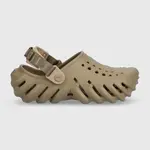 Detské šľapky Crocs ECHO CLOG K zelená farba