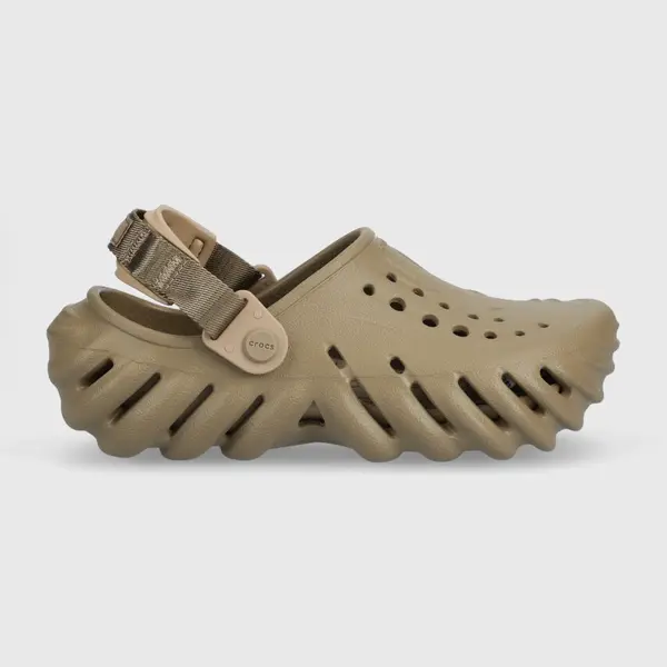 Detské šľapky Crocs ECHO CLOG K zelená farba