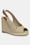 Sandále Tommy Hilfiger FLAG HIGH WEDGE ESPAD SLINGBACK