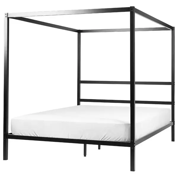 Beliani NEBESOVÁ POSTEL 160/200 cm Černá Lestards