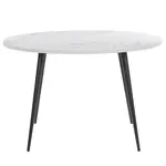 Beliani JÍDELNÍ STŮL 120/120/76 cm Bílý černý Kulatý Odeon