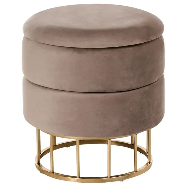 Beliani PUF Taupe Elgin