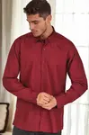 G726 DEWBERRY MEN'S SHIRT-BURGUNDY-1