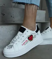 D/CEO White trainers Justar