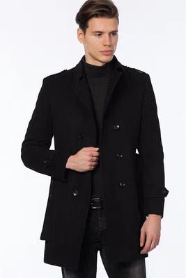 PLT8320 DEWBERRY MEN'S COAT-BLACK