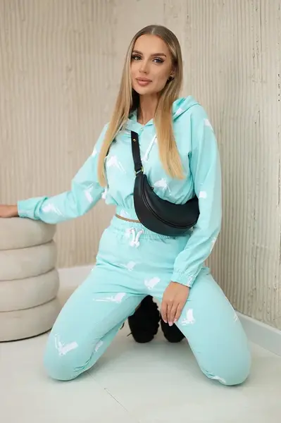 Sada s potištěnými pistolemi mint