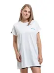 Meatfly dámské šaty Senna White / Graffity Logo | Bílá | Velikost M | 100% bavlna