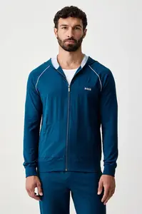 BOSS  rozepínací mikina s kapucí pánská bavlněná s elastanem Mix&Match Jacket H