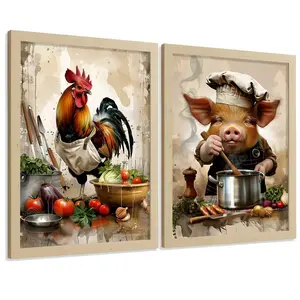 Nacnic PLAKAT Sada 2 Animal Chef A4 bez rámu
