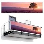 MuchoWow BALKONOVÁ ZÁSTĚNA Strom - vřes - východ slunce 300x85 cm