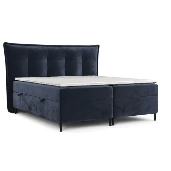 AltaBeds POSTEL BOXSPRING LAS PALMAS 140/200 cm Tmavě modrá