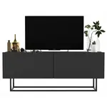 Meble Lindner TV stolek Enjoy Šedá mat 120 cm s kovovým rámem