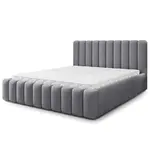 MASSENO ČALOUNĚNÁ Postel DINESE 200x200 cm Šedá