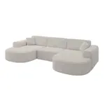 ALTDECOR SEDACÍ SOUPRAVA MARI-U1 – 303 x 171 x 79 cm, světle šedá látka