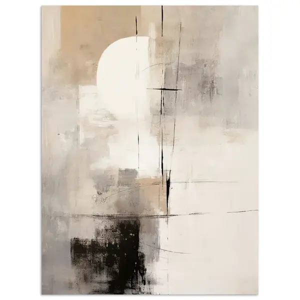 MuchoWow PLAKÁT Abstraktní - Umění - šedá 60x80 cm