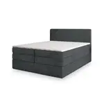MASSENO POSTEL BOXSPRING LUNERA 140x200 cm, s matrací a úložným prostorem, šedá