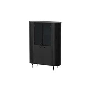 MASSENO VITRÍNA THIRA 112,3/155/40 cm Černá