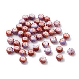 Spray Painted Glass Beads