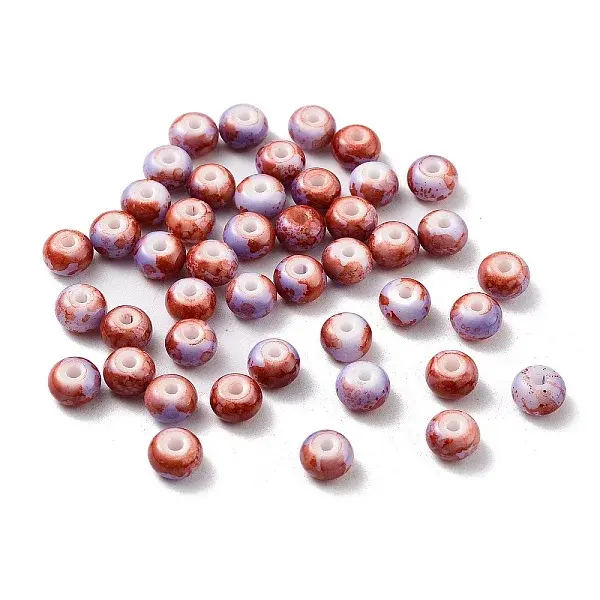 Spray Painted Glass Beads