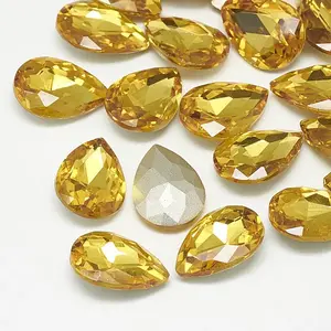 Pointed Back Glass Rhinestone Cabochons
