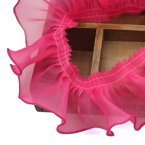 Polyester Lace Ribbons Pleated Garment Accessory
