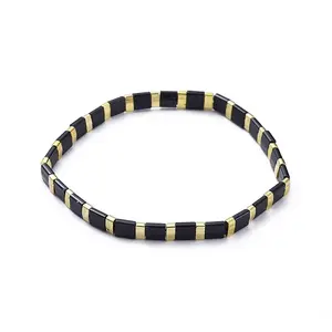 Rectangle Glass Seed Beads Stretch Bracelets