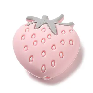 Strawberry Food Grade Eco-Friendly Silicone Focal Beads